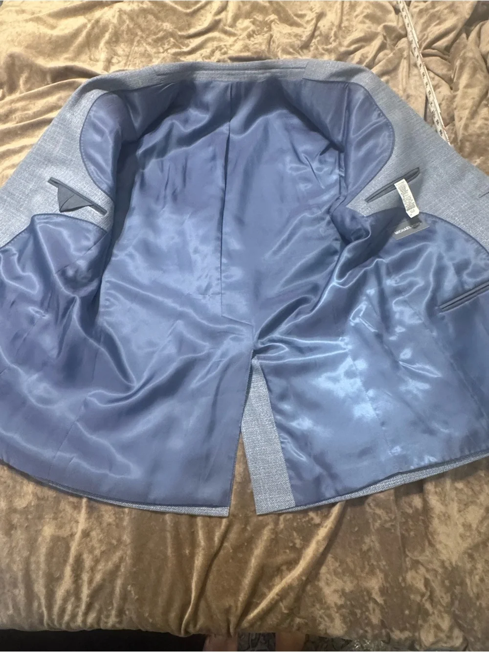 Classic Blue and Silver Men's Blazer - Modern Tailored Sport Coat
